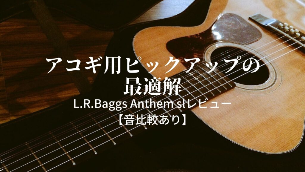 生音に近いオススメのアコギ用ピックアップ｜L.R.Baggs Anthem slを  